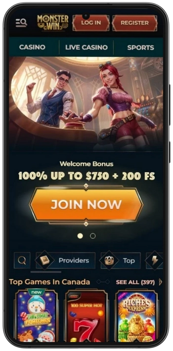 Visit the official site Monsterwin